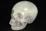Realistic Purple/Green Banded Fluorite Skull #382133-2